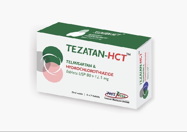 Tezatan- Hct Telmisartan 80mg and Hydrochlorothiazide 12.5mg Tab