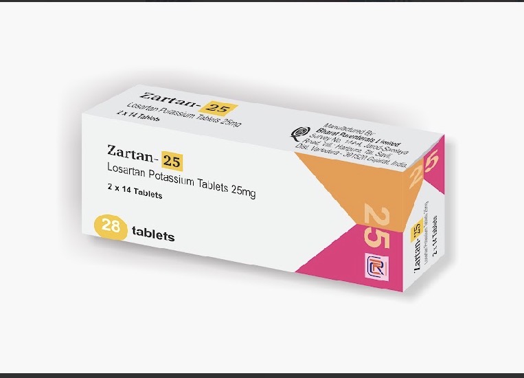 Zartan Losartan Potassium Tab 25mg(Pack of 28 Tablets, Chez)