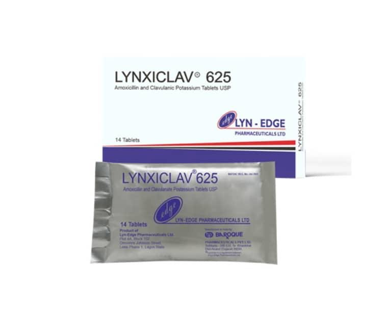 Lynxiclav 625mg Amoxicillin and Clavulanic Potassium Tab