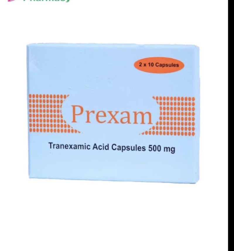 Prexam Tranexamic Acid Caps 500mg(Pack of 20 Capsules, Precious Trust)