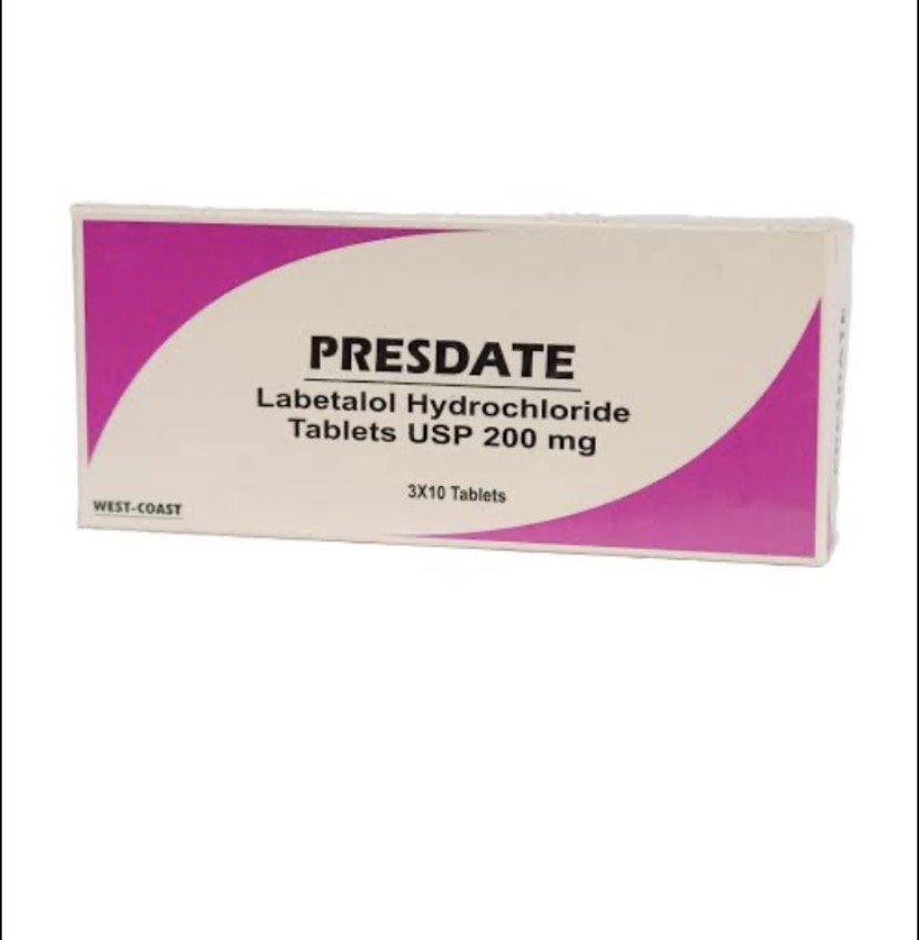 Presdate Labetalol Hydrochloride Tab 200mg(Pack of 30 Tablets, Precious Trust)