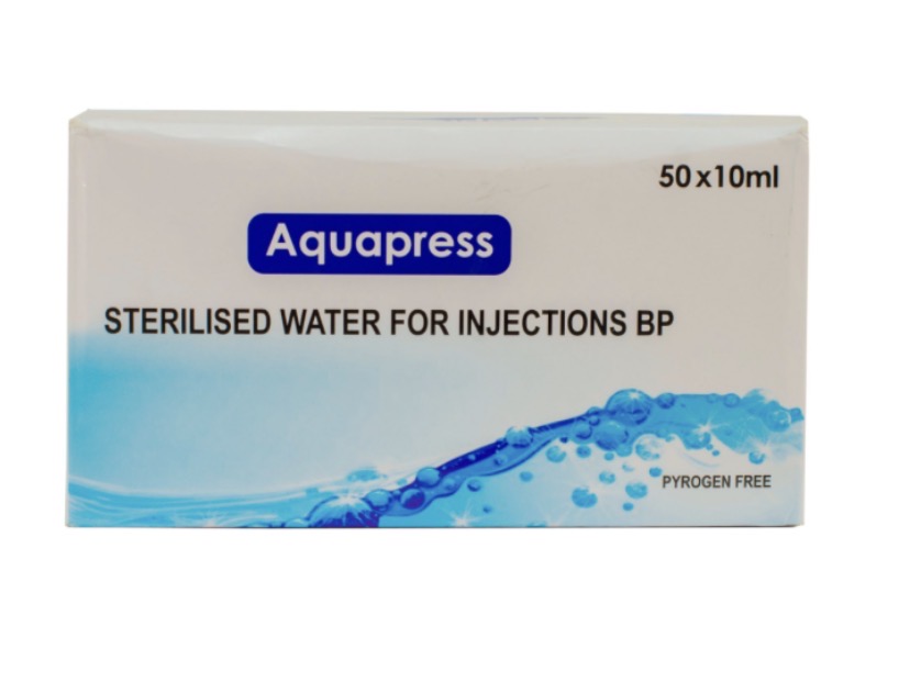 Aquapress Water For Injection 10ml(Box of 50 Vials, Precious Trust)