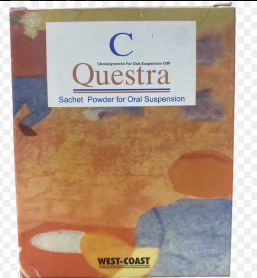 Questra Powder Cholestyramine Powder(Box of 50 Satchets, Precious Trust)