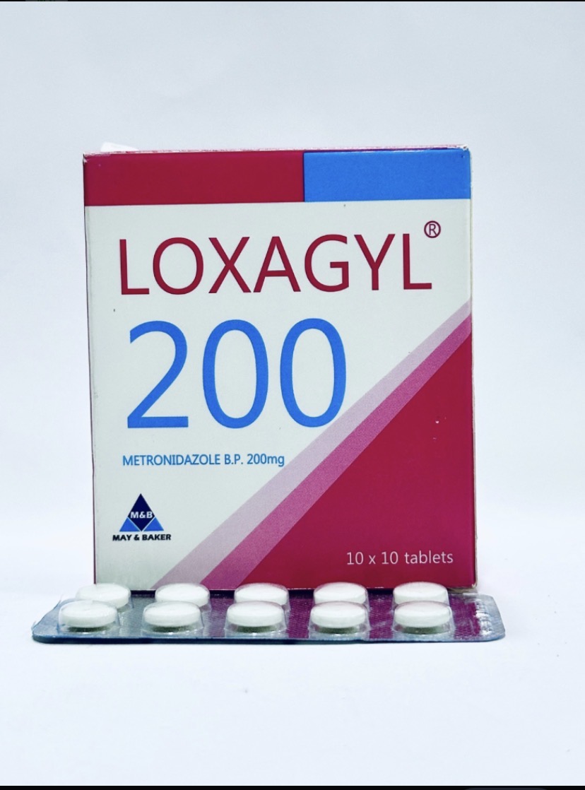 Loxagyl 200 Metronidazole Tablet 200mg(Pack of 100 Tablets, M&B)