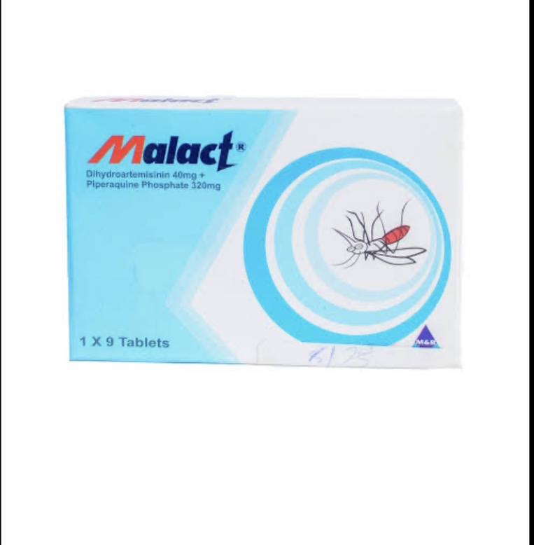 Malact Tab Dihydroartemisinin 40mg/Piperaquine Phosphate 320mg Tab(Pack of 9 Tablets, M&B)
