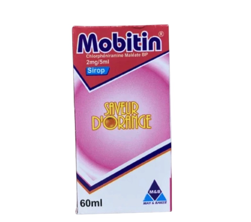 Mobitin Syrup 60ml Chlorpheniramine Maleate 2mg/5ml(One Bottle, M&B)