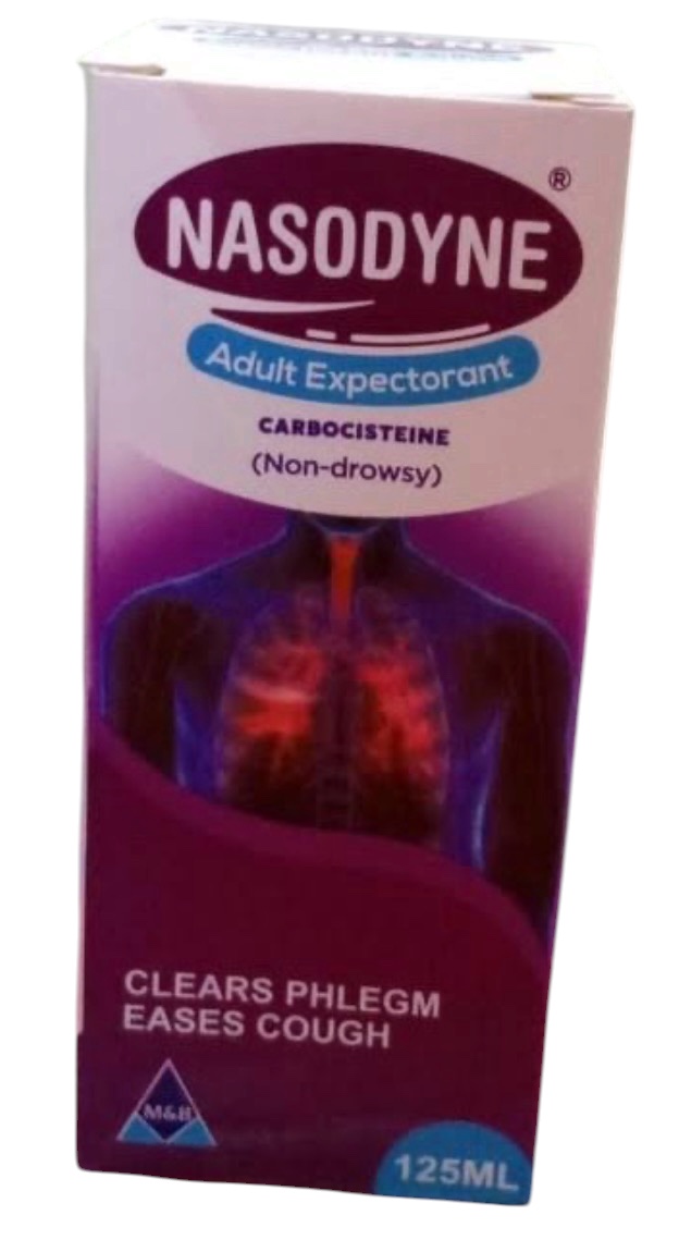 Nasodyne Adult Expectorant Carbocisteine syrup 125ml(One Bottle, M&B)