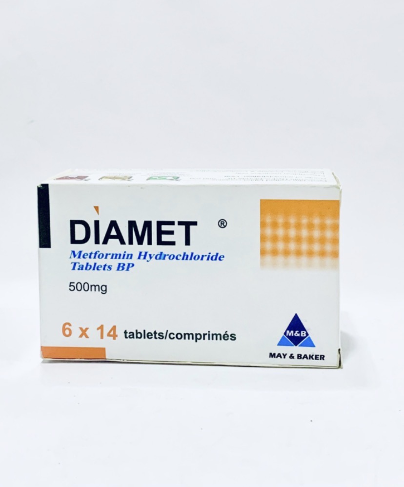 Diamet Metformin Hydrochloride Tablet 500mg(Pack of 84 Tablets, M&B)