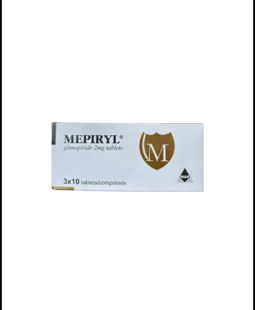 Mepiryl Glimepiride Tablet 2mg(Pack of 30 Tablets, M&B)