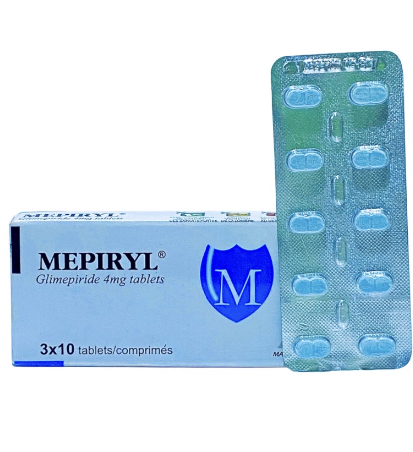 Mepiryl Glimepiride Tablet 4mg(Pack of 30 Tablets, M&B)