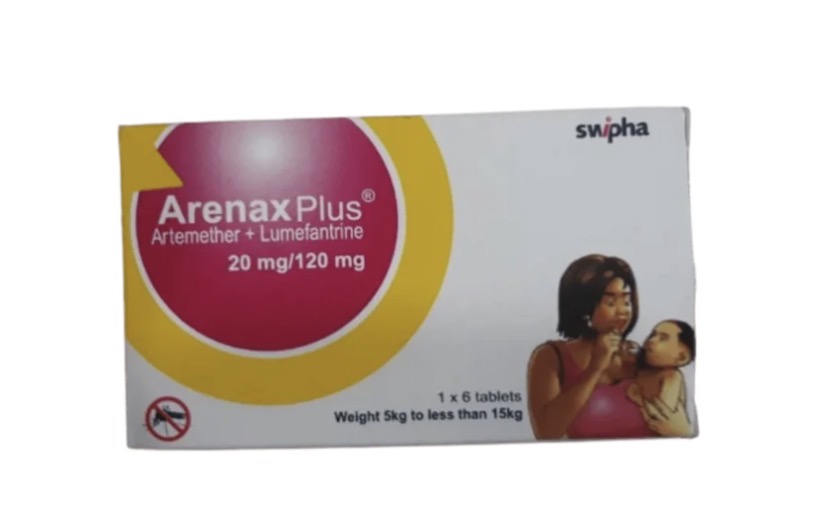 Arenax Plus Artemether 20mg and Lumefantrine 120mg