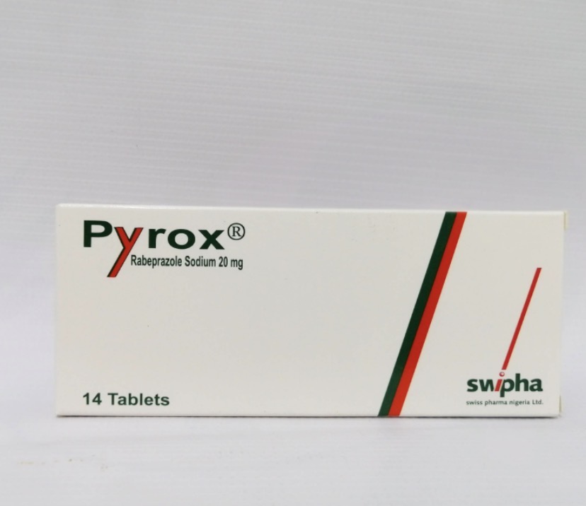 Pyrox Rabeprazole Sodium Tablet 20mg(Pack of 14 Tablets, Swipha)