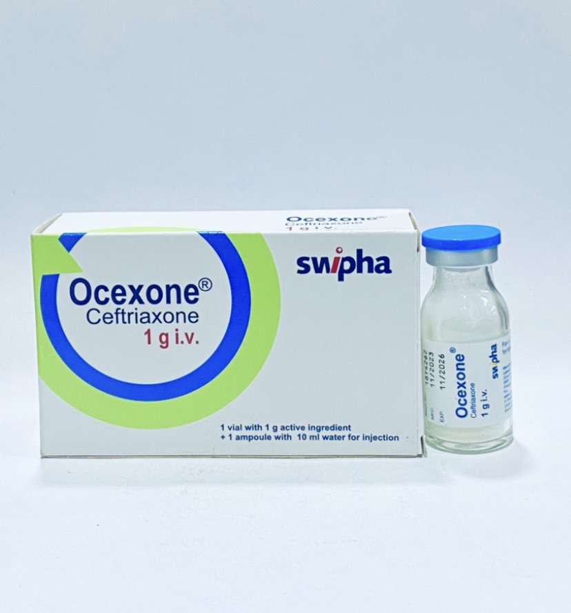 Ocexone Ceftriaxone Injection 1g(One Vial, Swipha)