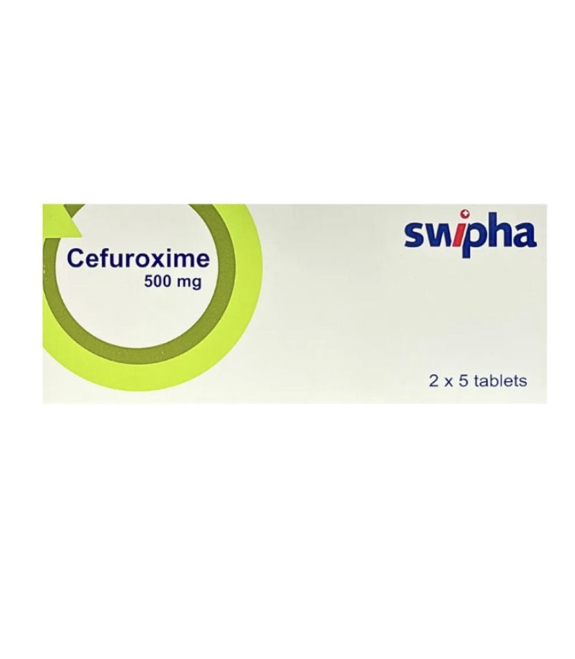 Cefuroxime Tablet 500mg(Pack of 10 Tablets, Swipha)