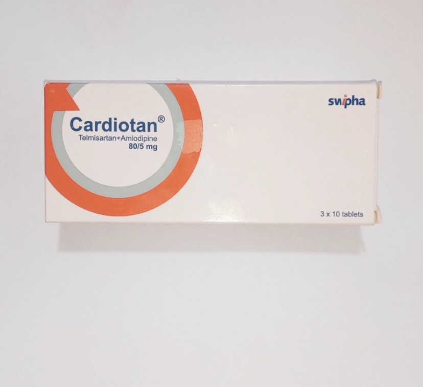 Cardiotan 80/5mg Telmisartan 80mg+Amlodipine 5mg Tab(Pack of 30 Tablets, Swipha)