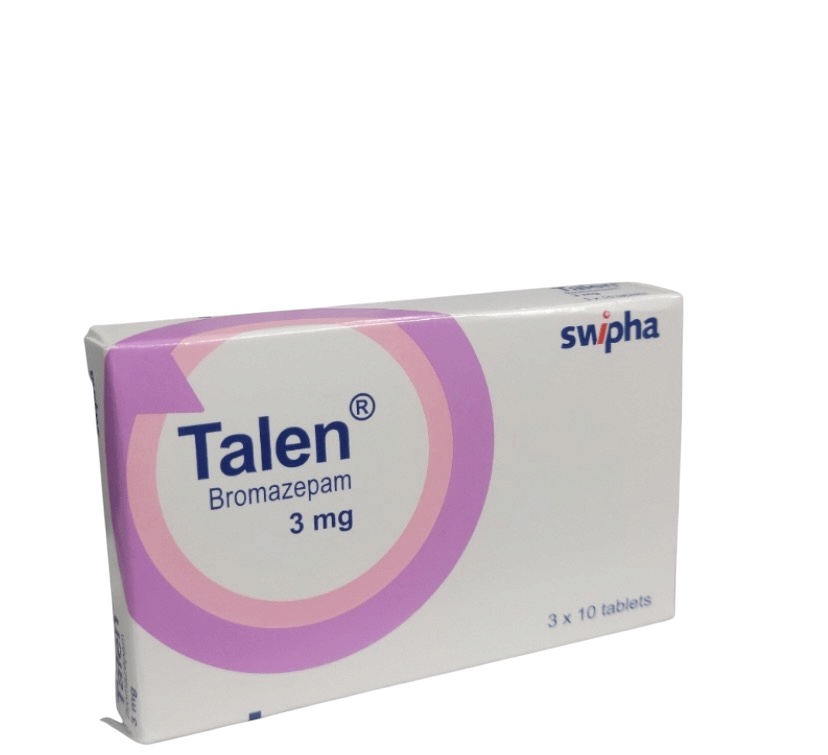Talen Bromazepam Tab 3mg(Pack of 10 Tablets, Swipha)