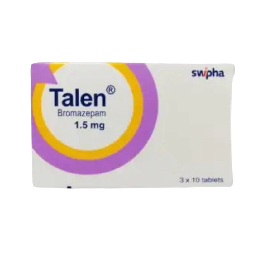 Talen Bromazepam Tab 1.5mg(Pack of 10 Tablets, Swipha)