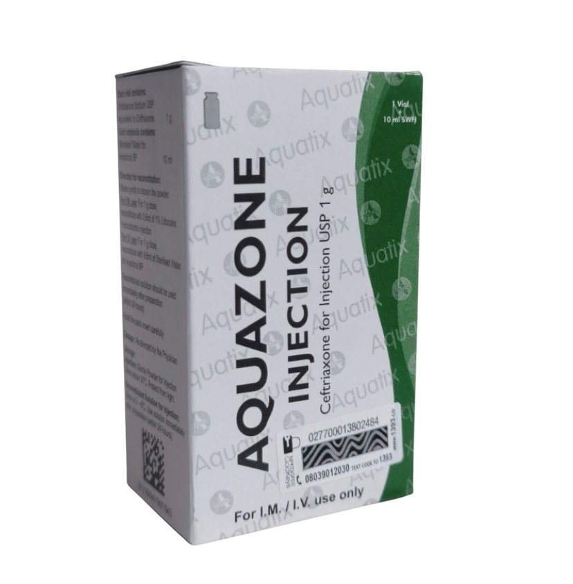 Aquazone Ceftriaxone Injection 1g(One Pack, Aquatix)