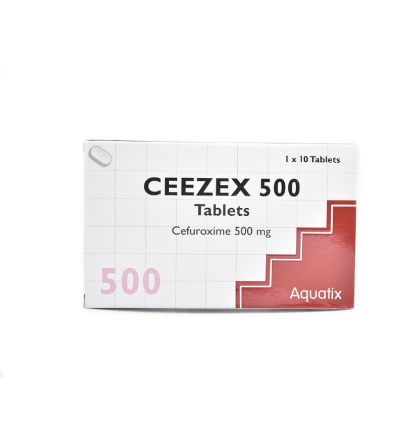 Ceezex Cefuroxime Axetil Tab 500mg(Pack of 10 Tablets, Aquatix)
