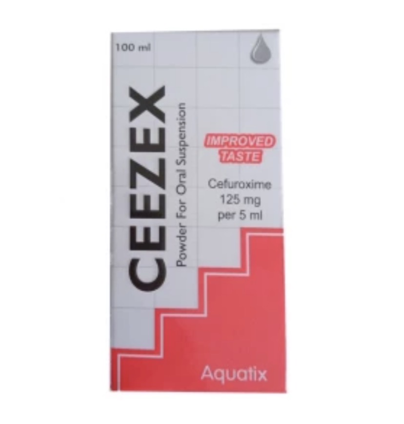 Ceezex 100ml Cefuroxime Axetil Suspension 125mg/5ml(One Bottle, Aquatix)