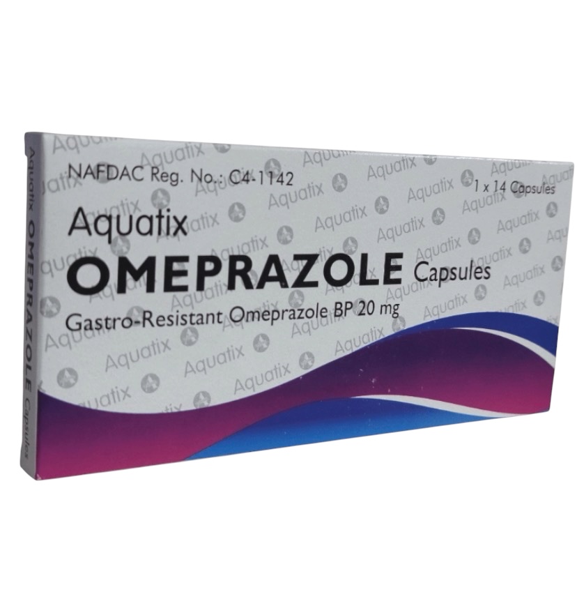 Aquatix Omeprazole Capsules 20mg(Pack of 14 Capsules, Aquatix)