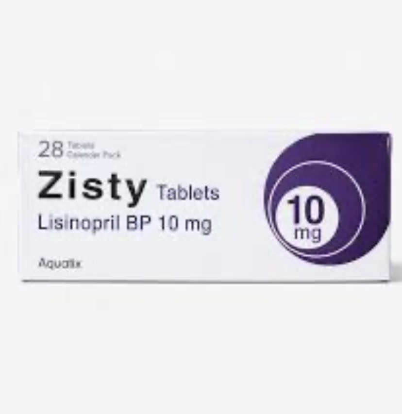 Zisty-10 Lisinopril Tab 10mg(Pack of 28 Tablets, Aquatix)