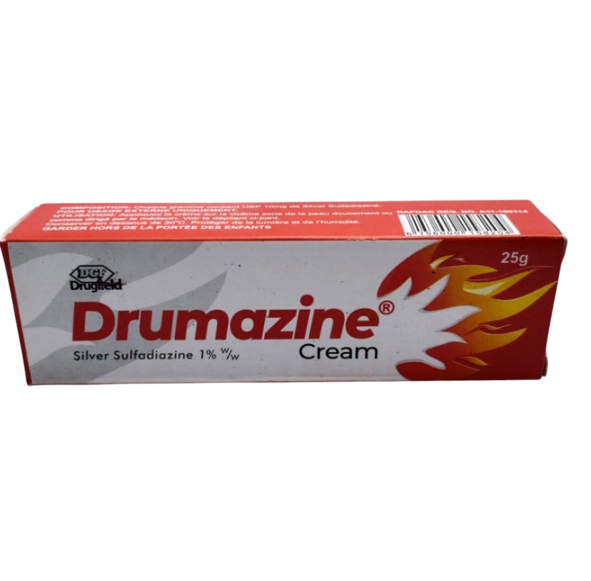 Drumazine Silver Sulfadiazine1%w/w Cream(One Tube, Drugfield)