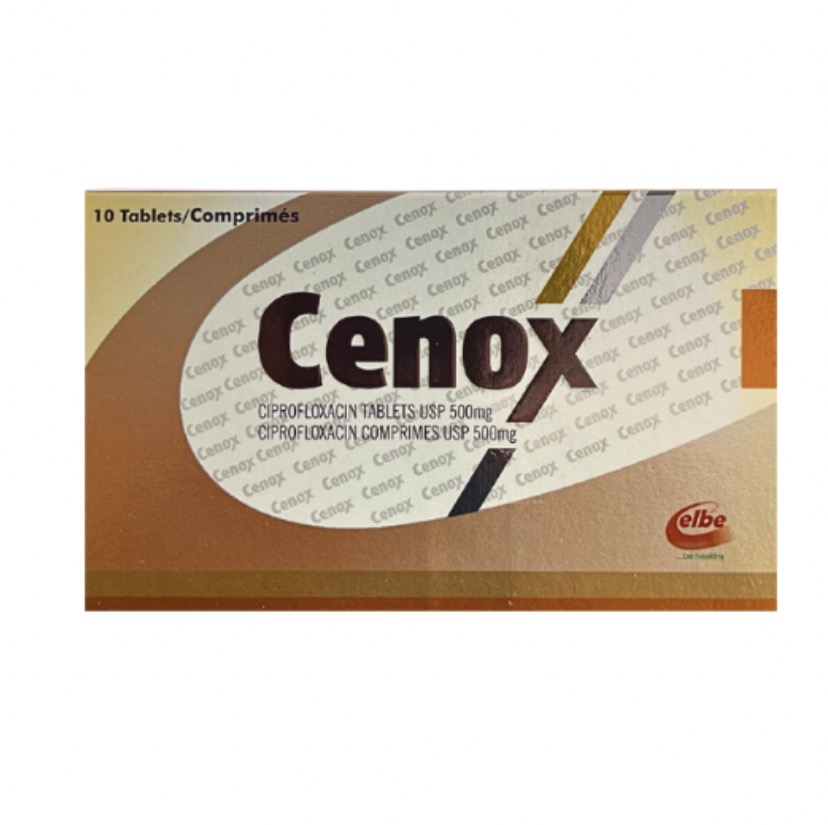 Cenox Ciprofloxacin Tablet 500mg(Pack of 10 Tablets, Elbe)