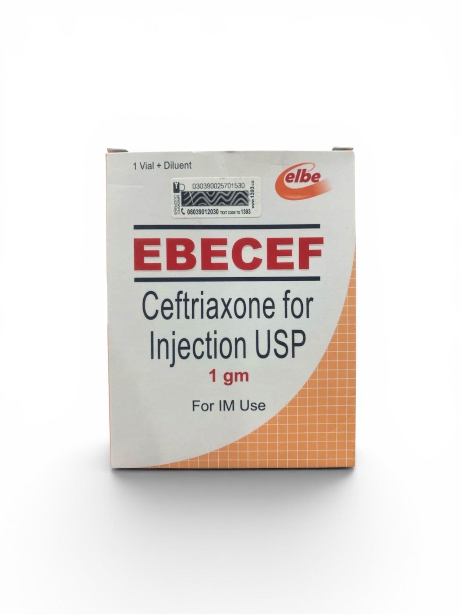Ebecef Ceftriaxone Injection 1g(One Vial, Elbe)