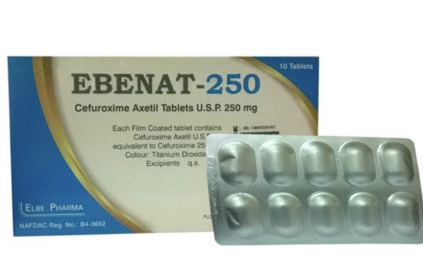 Ebenat-250 Cefuroxime Axetil Tablet 250mg(Pack of 10 Tablets, Elbe)