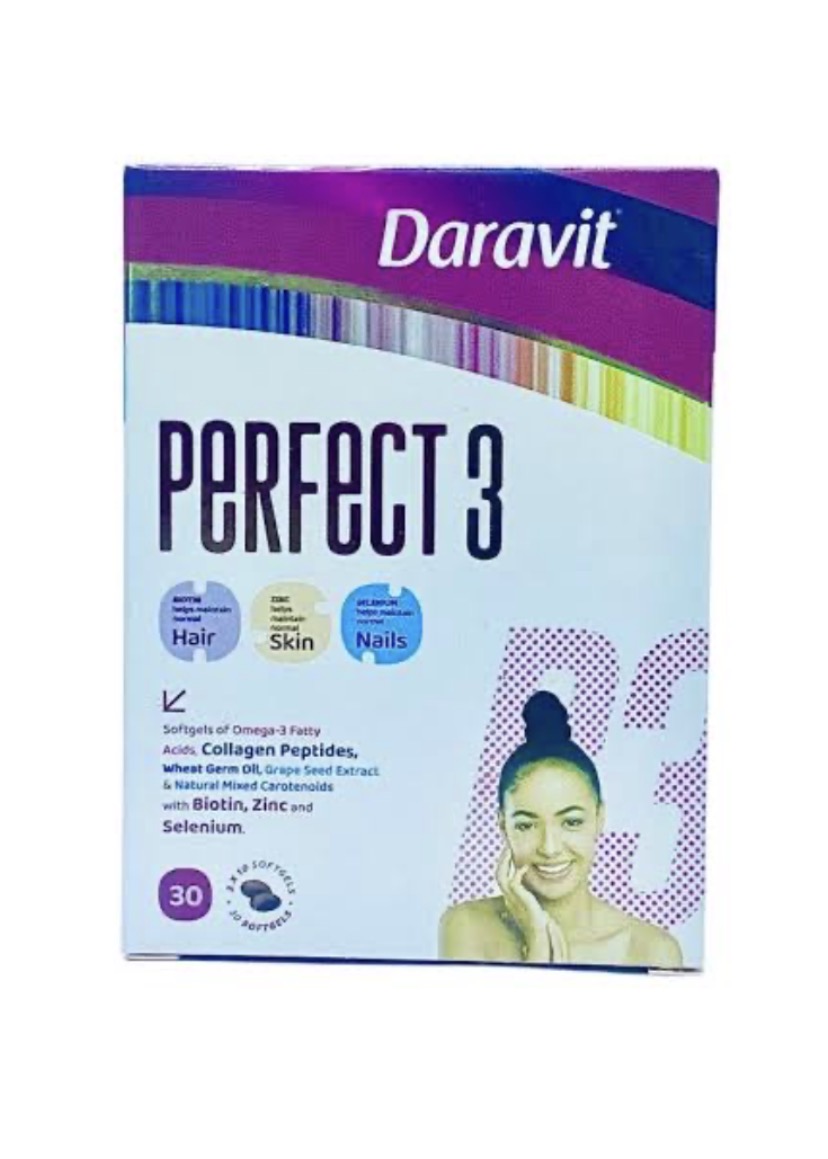 Daravit Perfect 3(Pack of 30 Softgels, Elbe)