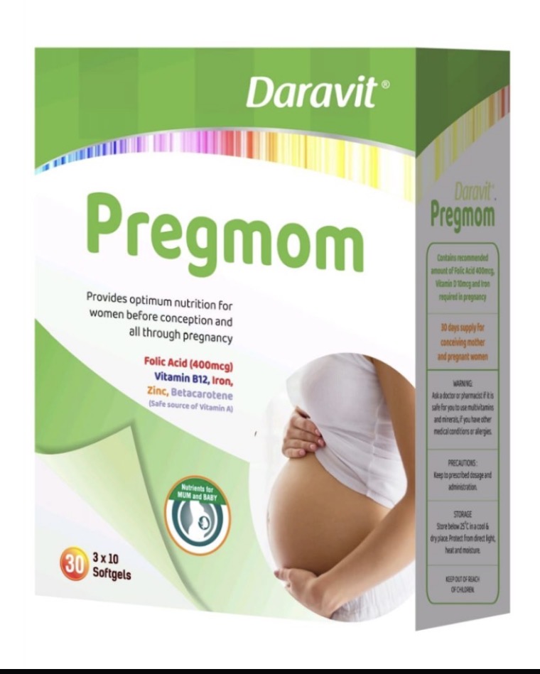 Daravit Pregmom(Pack of 30 Softgels, Elbe)